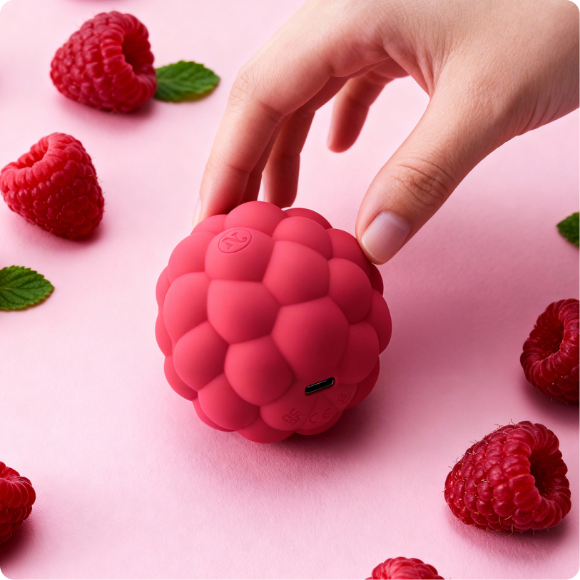 Berri raspberry vibrator — texture and form
